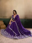1DESIGNER GEORGETTE EMBROIDERY WORK LEHENGA CHOLI WITH DUPATTA WEDDING WEAR WHOLESALE PRICE ETHNIC GARMENT (15)