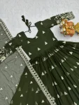 1DESIGNER GEORGETTE SEQUENCE EMBROIDERY WORK GOWN WITH DUPATTA FESTIVE WEAR WHOLESALE PRICE ETHNIC GARMENT (19)