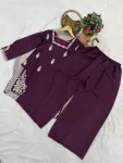 1DESIGNER ROMAN SILK SEQUENCE EMBROIDERY WORK TOP PALAZZO WITH DUPATTA FESTIVE WEAR WHOLESALE PRICE ETHNIC GARMENT (10)