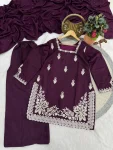 1DESIGNER ROMAN SILK SEQUENCE EMBROIDERY WORK TOP PALAZZO WITH DUPATTA FESTIVE WEAR WHOLESALE PRICE ETHNIC GARMENT (10)