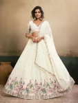 1DESIGNER STAR GEORGETTE EMBROIDERY WORK LEHENGA CHOLI WITH DUPATTA WEDDING WEAR WHOLESALE PRICE ETHNIC GARMENT (8)