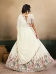 1DESIGNER STAR GEORGETTE EMBROIDERY WORK LEHENGA CHOLI WITH DUPATTA WEDDING WEAR WHOLESALE PRICE ETHNIC GARMENT (8)
