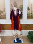 1FANCY CHINON FANCY GOTA PATTI WORK TOP BOTTOM SET FESTIVE WEAR WHOLESALE PRICE ETHNIC GARMENT (12)