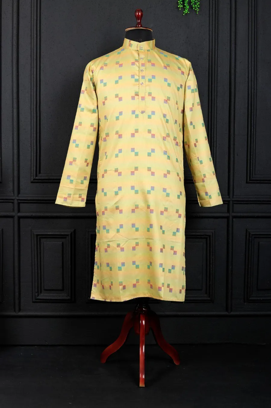 1FANCY COTTON DIGITAL PRINTED WORK MEN'S KURTA PAYJAMA FESTIVE WEAR WHOLESALE PRICE ETHNIC GARMENT (9)