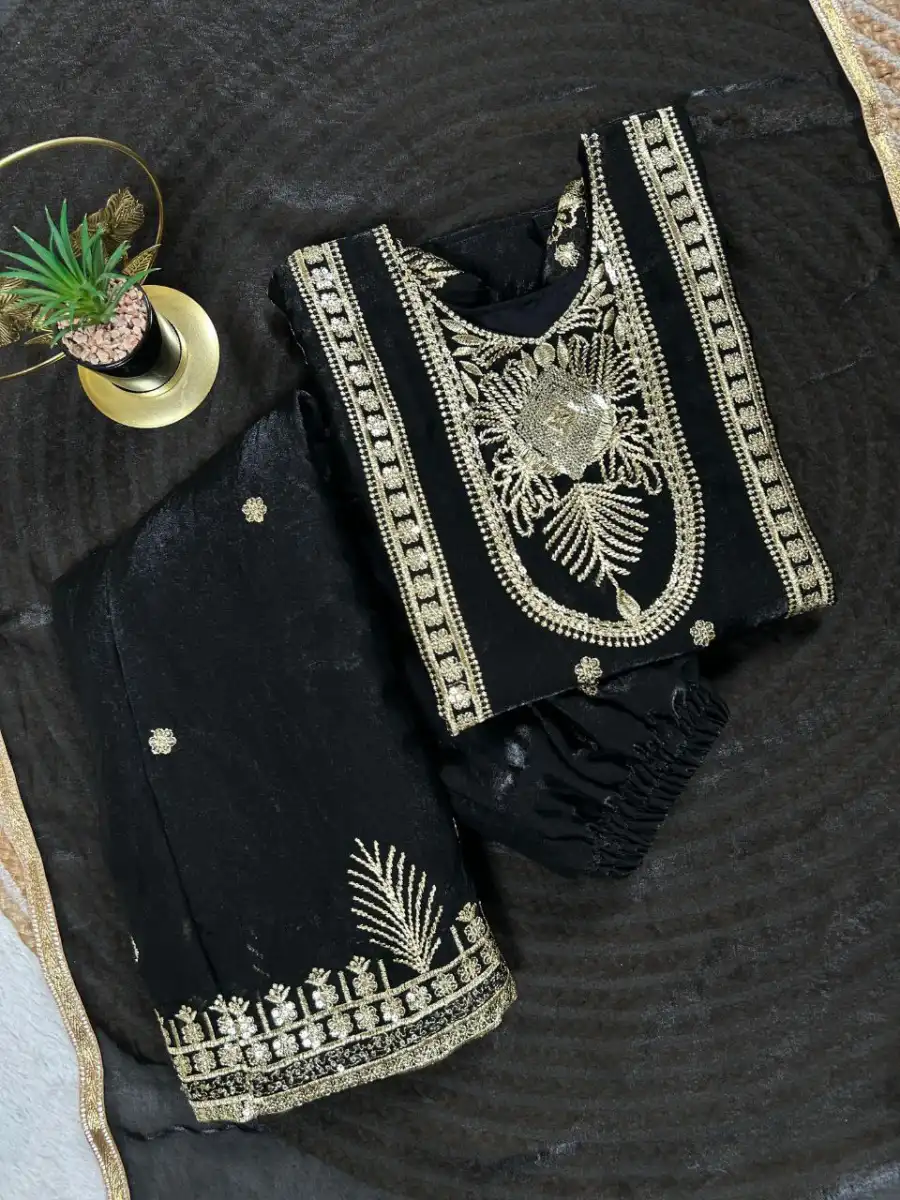 1FANCY GMY SILK EMBROIDERY SEQUENCE WORK KIDS TOP PALAZZO WITH DUPATTA FESTIVE WEAR WHOLESALE PRICE ETHNIC GARMENT (11)