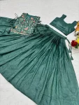 1FANCY GOLD CRUSH EMBROIDERY SEQUENCE WITH THREAD WORK SHRUG WITH LEHENGA CHOLI PARTY WEAR WHOLESALE PRICE ETHNIC GARMENT (15)