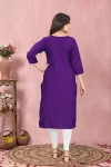 1FANCY TESLA COTTON EMBROIDERY WORK KURTI FESTIVE WEAR WHOLESALE PRICE ETHNIC GARMENT (4)
