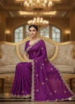 1FANCY VICHITRA SILK SEQUENCE EMBROIDERED CONTRAST PALLU WORK SAREE WITH UNSTITCHED BLOUSE WEDDING WEAR WHOLESALE PRICE ETHNIC GARMENT (1)