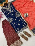 1MODERN GEORGETTE SEQUENCE WITH ZARI EMBROIDERY WORK WITH PEARL WORK TOP PALAZZO WITH DUPATTA FESTIVE WEAR WHOLESALE PRICE ETHNIC GARMENT (10)