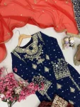 1MODERN GEORGETTE SEQUENCE WITH ZARI EMBROIDERY WORK WITH PEARL WORK TOP PALAZZO WITH DUPATTA FESTIVE WEAR WHOLESALE PRICE ETHNIC GARMENT (10)