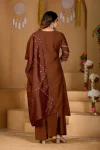 1MODERN MANGO SILK MULTI EMBROIDERY THREAD WITH HAND WORK TOP PALAZZO WITH DUPATTA FESTIVE WEAR WHOLESALE PRICE ETHNIC GARMENT (12)