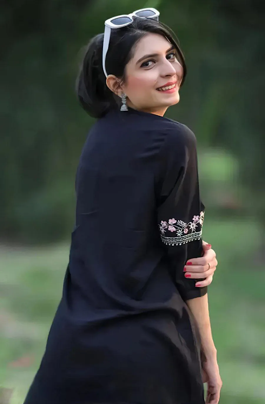 1MODERN RAYON EMBROIDERY WORK ONLY TOP DAILY WEAR WHOLESALE PRICE ETHNIC GARMENT (4)