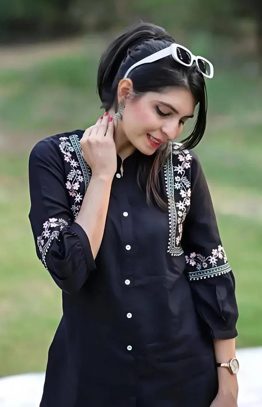 1MODERN RAYON EMBROIDERY WORK ONLY TOP DAILY WEAR WHOLESALE PRICE ETHNIC GARMENT (6)