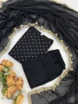 1MODERN RAYON FOIL WORK TOP BOTTOM WITH DUPATTA FESTIVE WEAR WHOLESALE PRICE ETHNIC GARMENT (14)