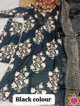 1NEW ARRIVAL 14KG RAYON PAPER MIRROR EMBROIDERY PRINT WORK TOP BOTTOM WITH DUPATTA FESTIVE WEAR WHOLESALE PRICE ETHNIC GARMENT (9)