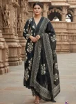 1NEW ARRIVAL 14KG RAYON PAPER MIRROR EMBROIDERY PRINT WORK TOP BOTTOM WITH DUPATTA FESTIVE WEAR WHOLESALE PRICE ETHNIC GARMENT (9)