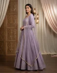 20DESIGNER GEORGETTE SEQUENCE & ZARI THREAD EMBROIDERY WORK GOWN BOTTOM WITH DUPATTA FESTIVE WEAR WHOLESALE PRICE ETHNIC GARMENT(29)
