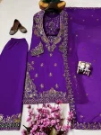 21MODERN CHINON SILK THREAD & SEQUENCE EMBROIDERY WORK TOP, BLOUSE ,BOTTOM AND WITH DUPATTA PARTY WEAR WHOLESALE PRICE ETHNIC GARMENT (2)
