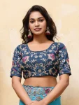 21MODERN STAR GEORGETTE EMBROIDERY CUTWORK WORK ARC BORDER WORK SAREE WITH UNSTITCHED BLOUSE FESTIVE WEAR WHOLESALE PRICE ETHNIC GARMENT (12)