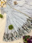 22DESIGNER CHINON EMBROIDERY WORK GOWN WITH DUPATTA WEDDING WEAR WHOLESALE PRICE ETHNIC GARMENT (24)