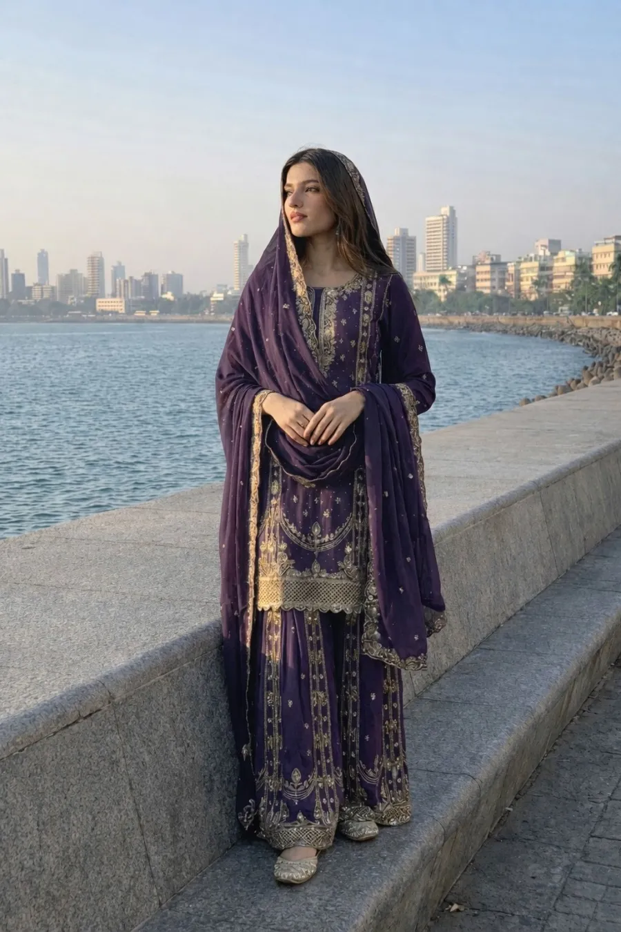 24DESIGNER GERMAN CHINON SILK EMBROIDERY SEQUENCE AND JHARKAN WORK TOP PALAZZO WITH DUPATTA FESTIVE WEAR WHOLESALE PRICE ETHNIC GARMENT (2)