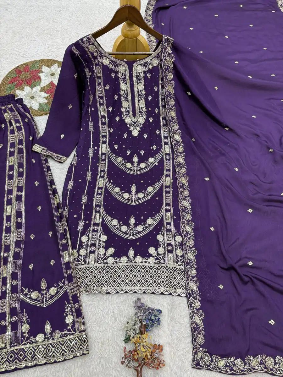 24DESIGNER GERMAN CHINON SILK EMBROIDERY SEQUENCE AND JHARKAN WORK TOP PALAZZO WITH DUPATTA FESTIVE WEAR WHOLESALE PRICE ETHNIC GARMENT (5)