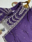 24DESIGNER GERMAN CHINON SILK EMBROIDERY SEQUENCE AND JHARKAN WORK TOP PALAZZO WITH DUPATTA FESTIVE WEAR WHOLESALE PRICE ETHNIC GARMENT (3)
