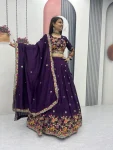 26MODERN CHINON EMBROIDERY CODING THREAD WORK LEHENGA CHOLI WITH DUPATTA WEDDING WEAR WHOLESALE PRICE ETHNIC GARMENT (21)
