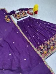 26MODERN CHINON EMBROIDERY CODING THREAD WORK LEHENGA CHOLI WITH DUPATTA WEDDING WEAR WHOLESALE PRICE ETHNIC GARMENT (21)