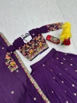 26MODERN CHINON EMBROIDERY CODING THREAD WORK LEHENGA CHOLI WITH DUPATTA WEDDING WEAR WHOLESALE PRICE ETHNIC GARMENT (21)
