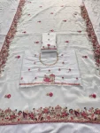 28NEW ARRIVAL FENDY CHIFFON SILK EMBROIDERY CUTWORK WORK LACE BORDER WORK SAREE WITH UNSTITCHED BLOUSE WEDDING WEAR WHOLESALE PRICE ETHNIC GARMENT (13)