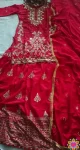 2DESIGNER CHINON SILK EMBROIDERY SEQUENCE WORK TOP LEHENGA WITH DUPATTA FESTIVE WEAR WHOLESALE PRICE ETHNIC GARMENT (7)