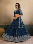 2DESIGNER GEORGETTE EMBROIDERY WORK LEHENGA CHOLI WITH DUPATTA WEDDING WEAR WHOLESALE PRICE ETHNIC GARMENT (15)