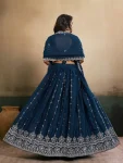 2DESIGNER GEORGETTE EMBROIDERY WORK LEHENGA CHOLI WITH DUPATTA WEDDING WEAR WHOLESALE PRICE ETHNIC GARMENT (15)