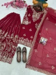 2DESIGNER GEORGETTE ZARI & 5MM SEQUENCE EMBROIDERY WORK TOP PALAZZO WITH DUPATTA WEDDING WEAR WHOLESALE PRICE ETHNIC GARMENT (3)