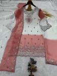 2DESIGNER GMY SILK EMBROIDERY AND SEQUENCE WITH DIGITAL PRINT WORK TOP BOTTOM WITH DUPATTA FESTIVE WEAR WHOLESALE PRICE ETHNIC GARMENT (35)