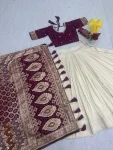 2DESIGNER JACQUARD SILK FANCY MOTI WORK LEHENGA CHOLI WITH DUPATTA WEDDING WEAR WHOLESALE PRICE ETHNIC GARMENT (12)