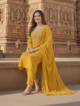 2DESIGNER RAYON EMBROIDERY WORK TOP BOTTOM WITH DUPATTA FESTIVE WEAR WHOLESALE PRICE ETHNIC GARMENT (6)