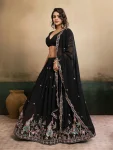 2DESIGNER STAR GEORGETTE EMBROIDERY WORK LEHENGA CHOLI WITH DUPATTA WEDDING WEAR WHOLESALE PRICE ETHNIC GARMENT (18)