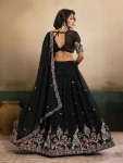 2DESIGNER STAR GEORGETTE EMBROIDERY WORK LEHENGA CHOLI WITH DUPATTA WEDDING WEAR WHOLESALE PRICE ETHNIC GARMENT (18)