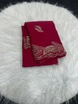 2DESIGNER STAR GEORGETTE EMBROIDERY WORK SAREE WITH UNSTITCHED BLOUSE FESTIVE WEAR WHOLESALE PRICE ETHNIC GARMENT (24)