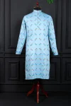 FANCY COTTON DIGITAL PRINTED WORK MEN'S KURTA PAYJAMA SKY