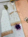 2FANCY GEORGETTE EMBROIDERY SEQUENCE WORK TOP PALAZZO WITH DUPATTA FESTIVE WEAR WHOLESALE PRICE ETHNIC GARMENT (10)