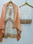 2FANCY GEORGETTE EMBROIDERY SEQUENCE WORK TOP PALAZZO WITH DUPATTA FESTIVE WEAR WHOLESALE PRICE ETHNIC GARMENT (10)