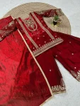 2FANCY GMY SILK EMBROIDERY SEQUENCE WORK KIDS TOP PALAZZO WITH DUPATTA FESTIVE WEAR WHOLESALE PRICE ETHNIC GARMENT (2)