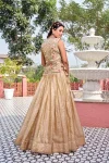 2FANCY GOLD CRUSH EMBROIDERY SEQUENCE WITH THREAD WORK SHRUG WITH LEHENGA CHOLI PARTY WEAR WHOLESALE PRICE ETHNIC GARMENT (27)