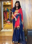 FANCY MYSORE SILK JACQUARD WORK GOWN SAREE BLUE
