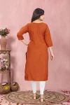 2FANCY TESLA COTTON EMBROIDERY WORK KURTI FESTIVE WEAR WHOLESALE PRICE ETHNIC GARMENT (17)