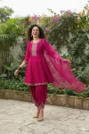 2FANCY VICHITRA SILK EMBROIDERY WORK TOP DHOTI PENT WITH DUPATTA FESTIVE WEAR WHOLESALE PRICE ETHNIC GARMENT (22)