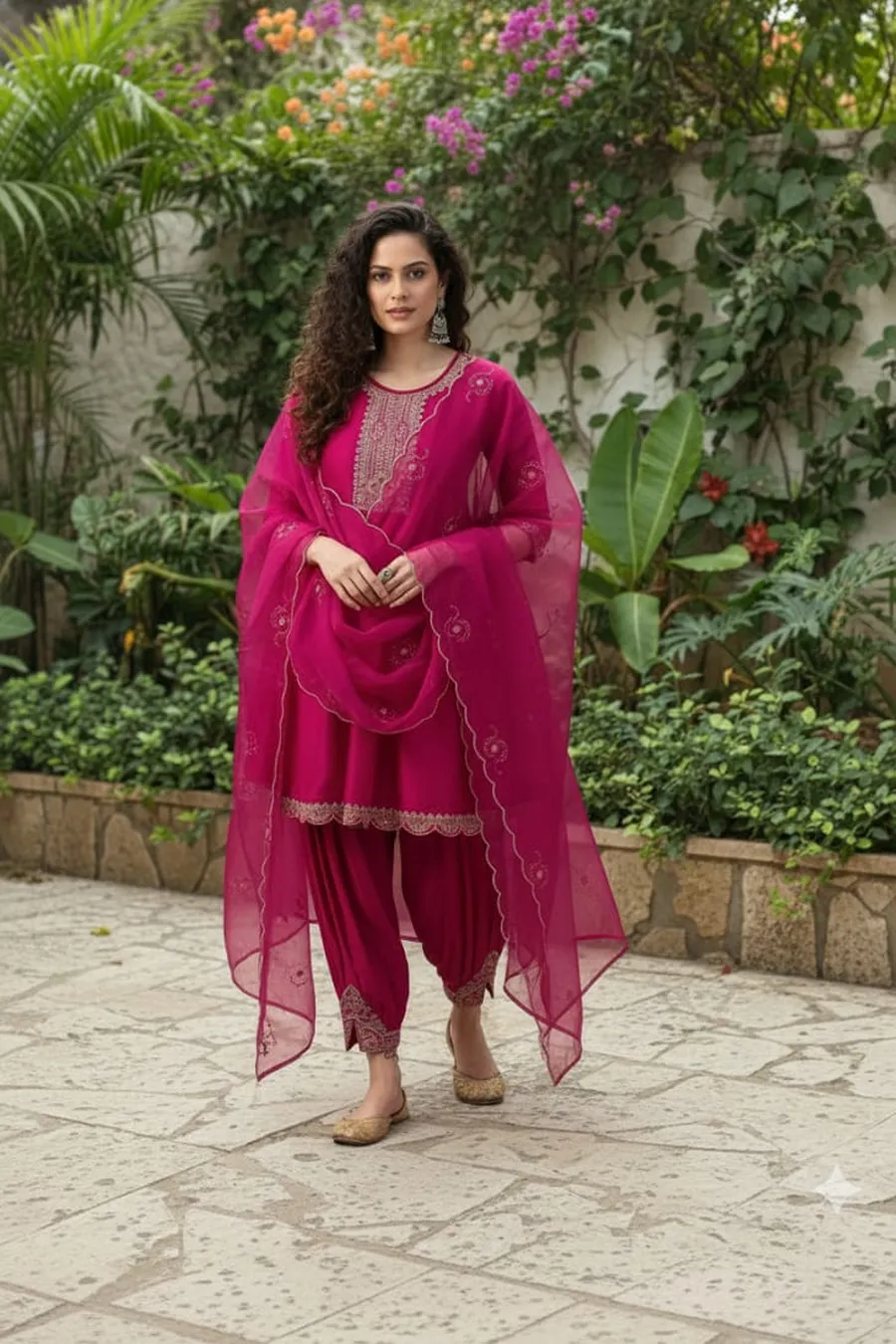 2FANCY VICHITRA SILK EMBROIDERY WORK TOP DHOTI PENT WITH DUPATTA FESTIVE WEAR WHOLESALE PRICE ETHNIC GARMENT (22)